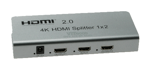 2fach HDMI Verteiler, 1:2 HDMI Splitter HDMI Verteiler-DVV102-4k-EDID